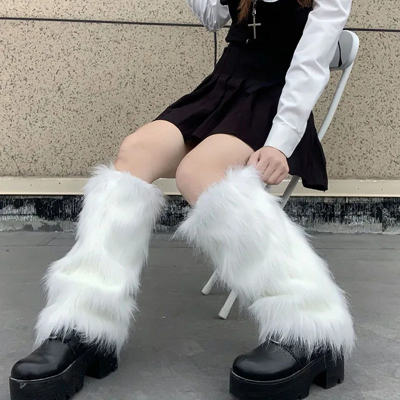 Winter Clothing Leg Warmers - Women's Artificial Fur Leg Warmers Japanese