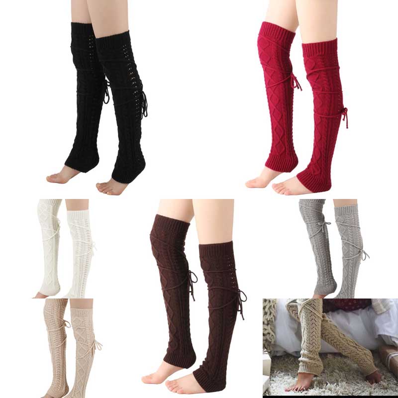 Winter Clothing Leg Warmers - Stockings Knitted Heap Women Girls Socks