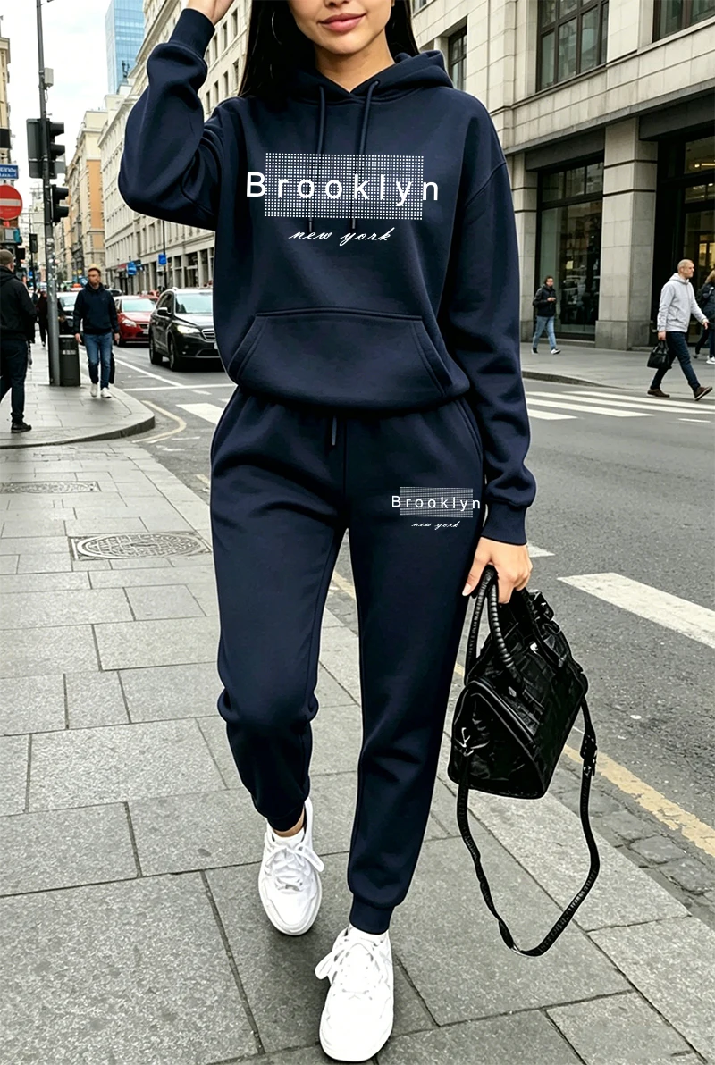 Winter Clothing Pants - Womens Tracksuit Printing Casual Hoodie Sweatshirts