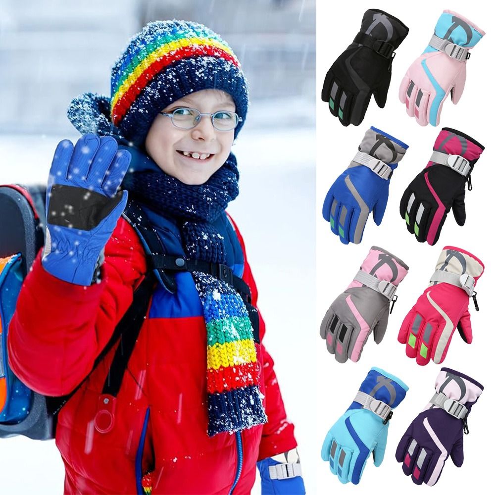 Waterproof Mitten Ski - Cute Windproof Children Ski Gloves Non-slip