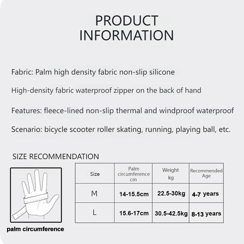 GTUBIKE Children's Gloves Warm - Waterproof Mitten Ski recension och pris