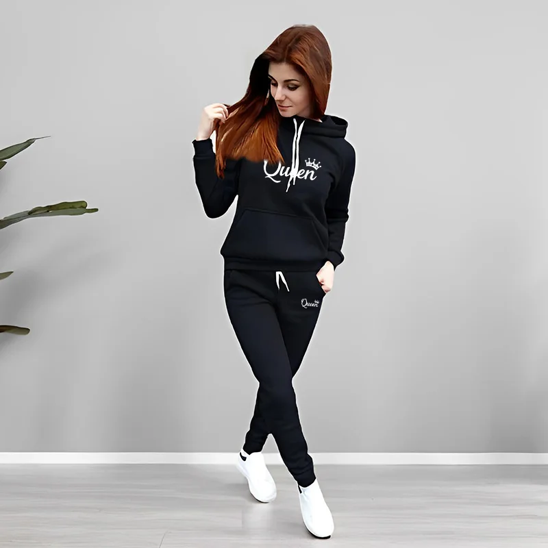 Womens Tracksuit Queen Letter  - Winter Clothing Pants recension och pris