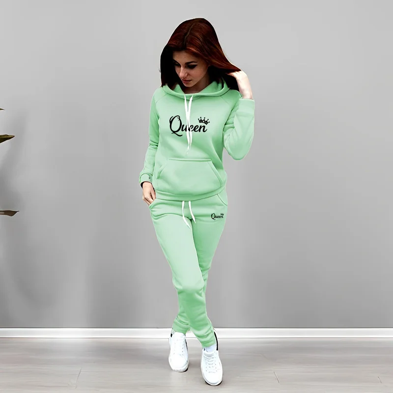 Womens Tracksuit Queen Letter  - Winter Clothing Pants recension och pris
