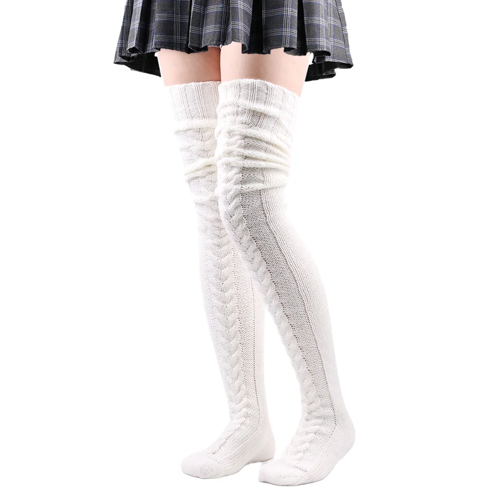 Thigh High Stockings Womens Wi - Winter Clothing Leg Warmers recension och pris