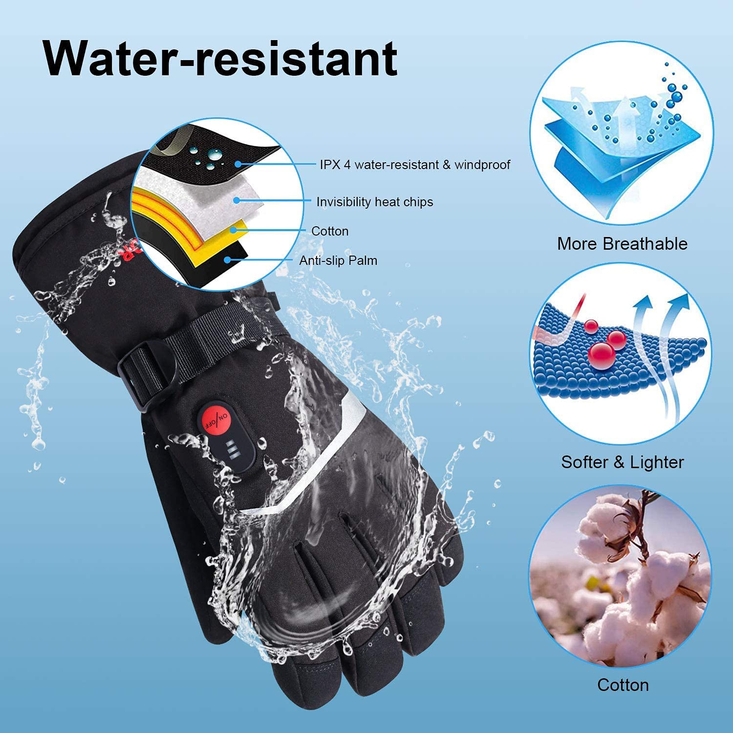 SNOW DEER Winter Heated Gloves - Heated Gloves Electric recension och pris