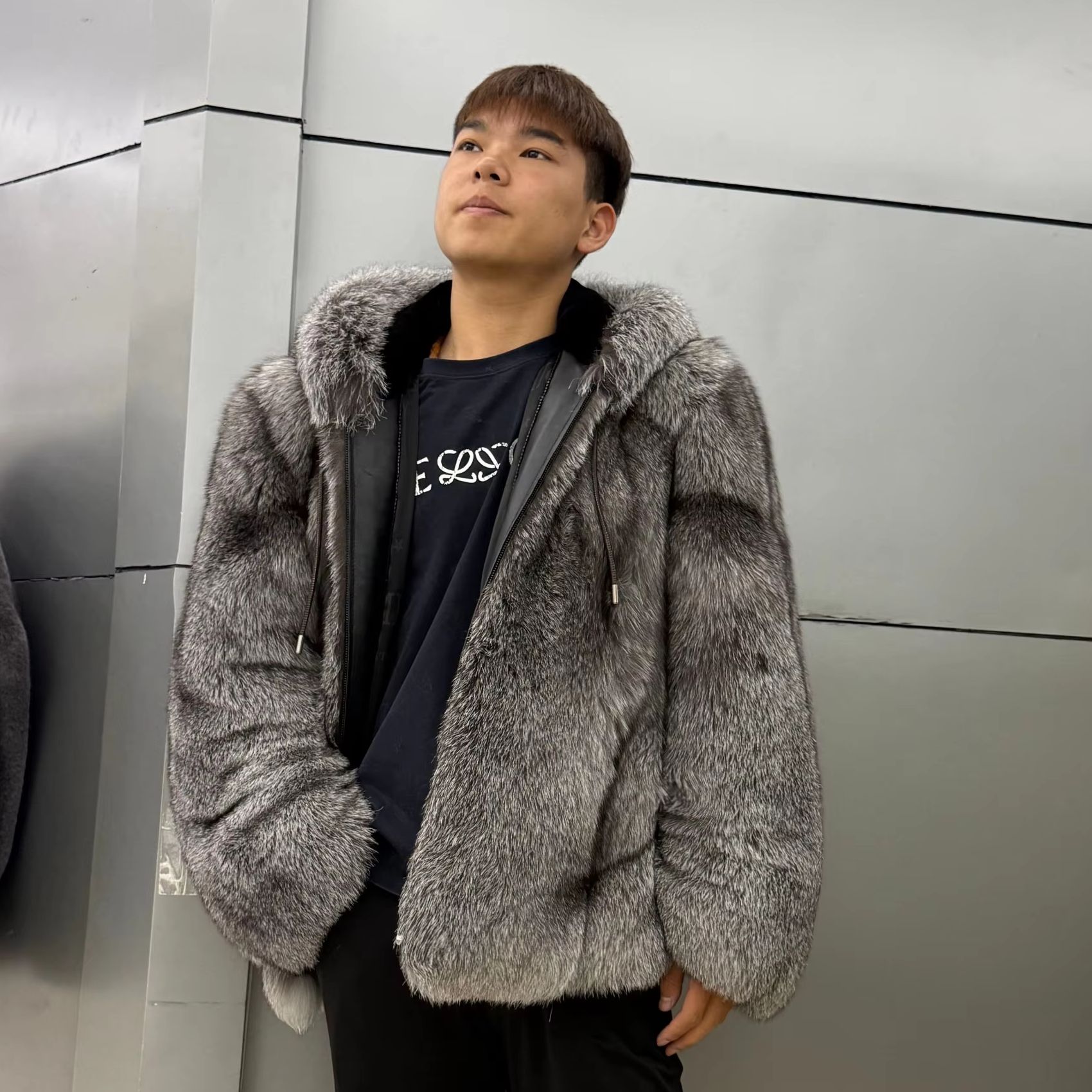 Luxury Natural Fox Fur Men's J - Winter Clothes Shop recension och pris
