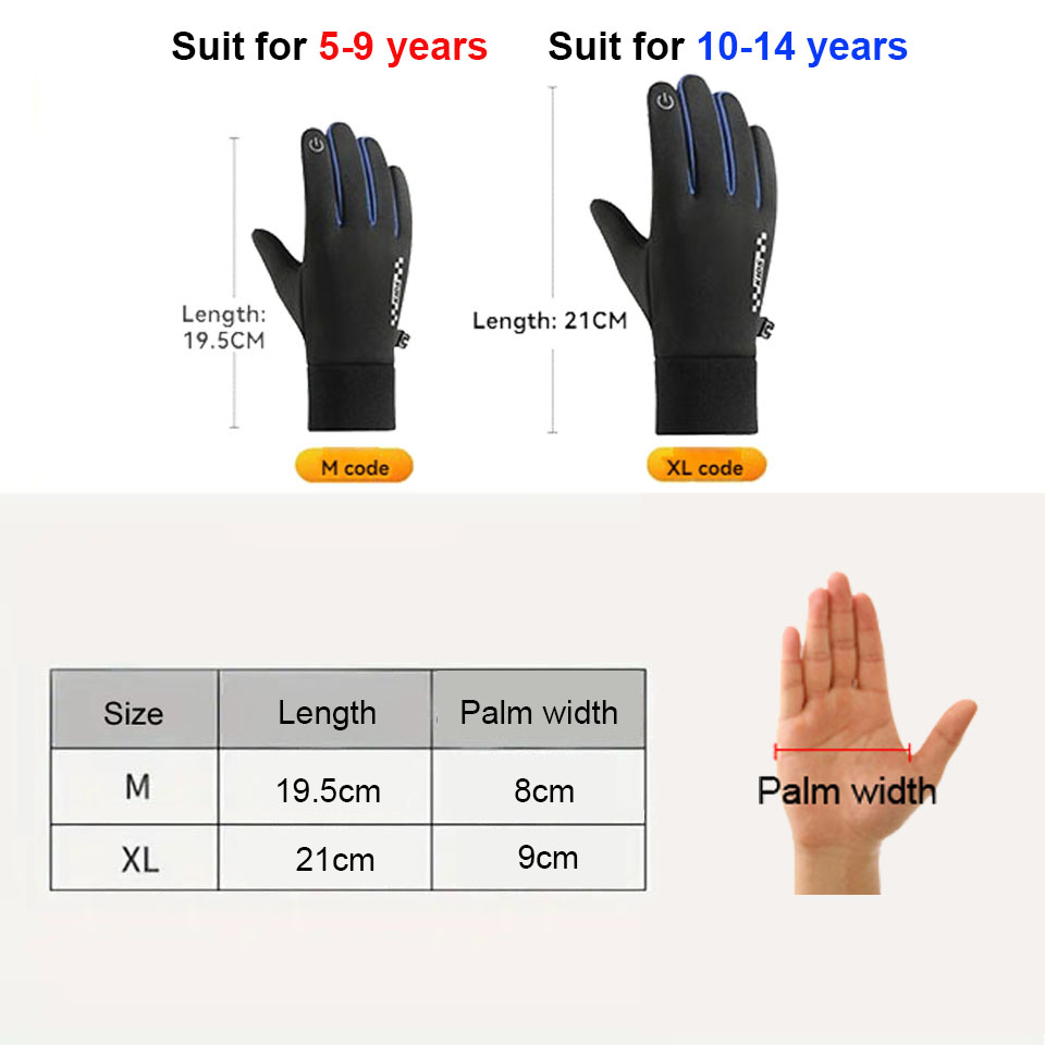 GTUBIKE Children's Gloves Touc - Waterproof Mitten Ski recension och pris