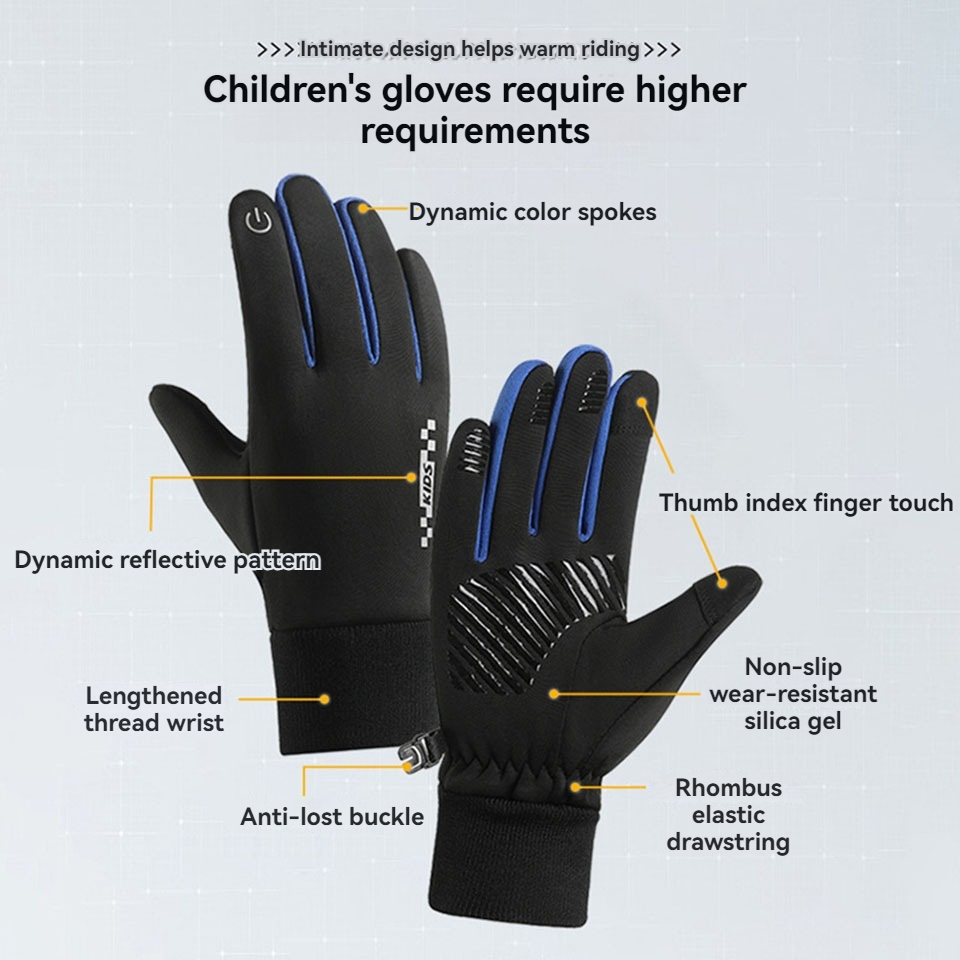 GTUBIKE Children's Gloves Touc - Waterproof Mitten Ski recension och pris
