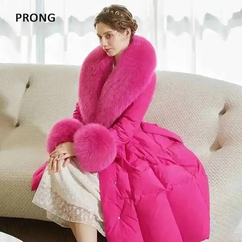 100% Real Fox Fur Collar Winte - Winter Clothing Ideas recension och pris
