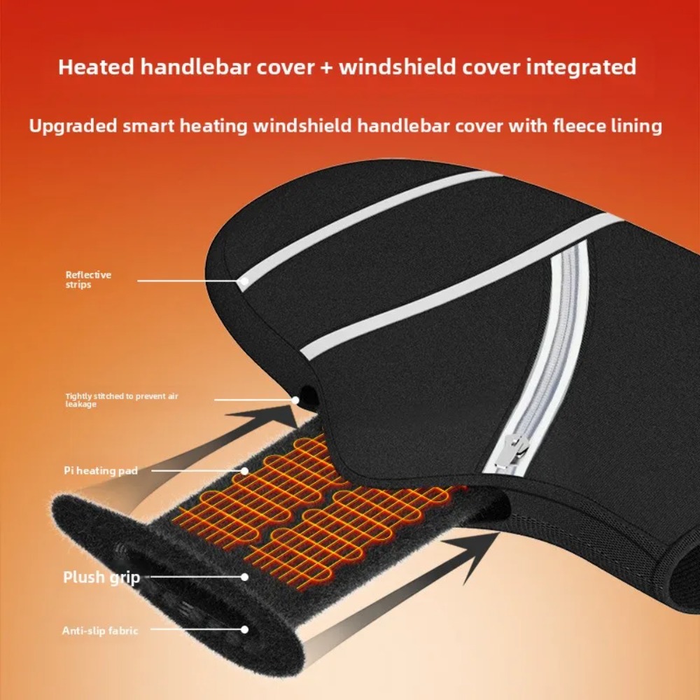 Motorcycle Handlebar Covers Wi - Heated Gloves Electric recension och pris