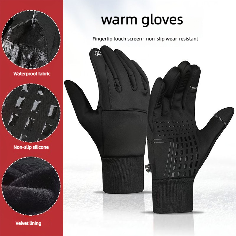 Autumn Winter Men Women Gloves - Waterproof Mitten Ski recension och pris